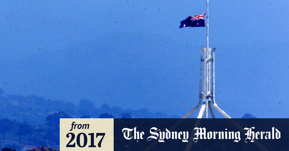 Why are flags flying at halfmast today in Canberra?